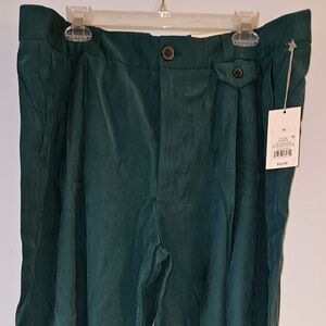 A New Day- wide leg trousers- emerald green- never worn- tags attached
